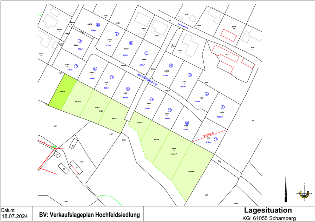 Lageplan Hochfeldsiedlung